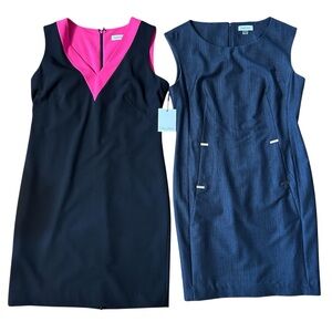 Calvin Klein Sleeveless Pencil Dress Women 10 BUNDLE OF TWO (2) Summer Office